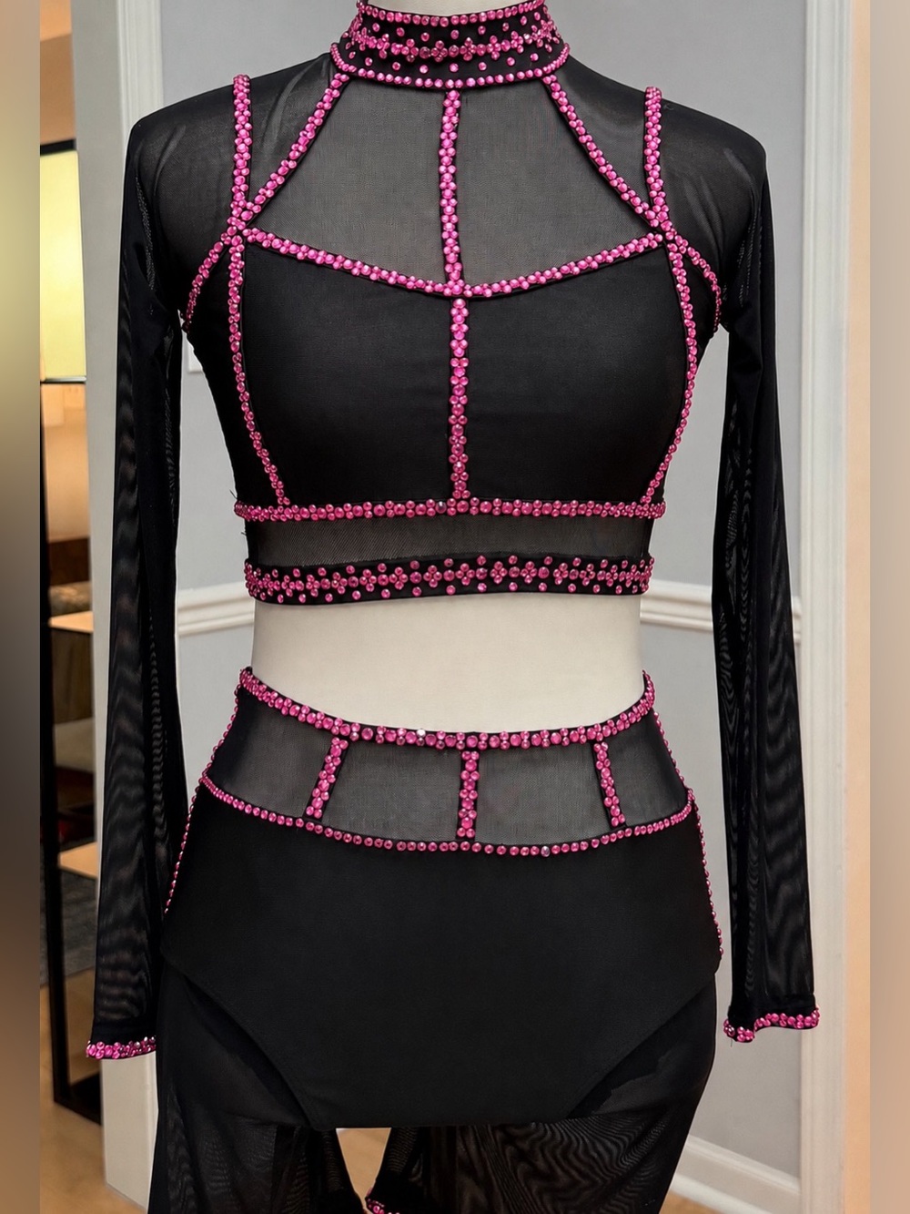 Black mesh jazz costume AS